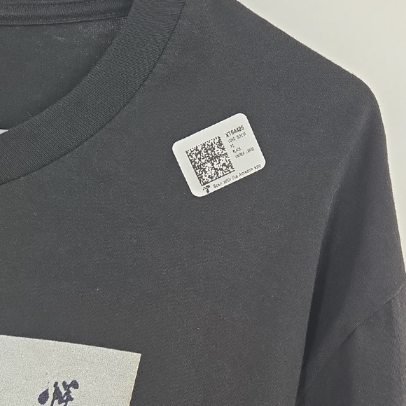 Black Long Sleeve Shirt With Japanese Kyosai Crow/Raven Art NEW - Picture 11 of 16